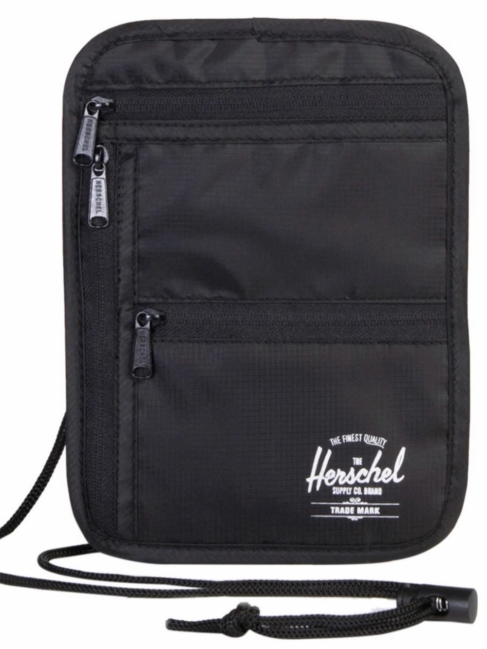 New! Herschel Supply Company Black Travel Money Pouch